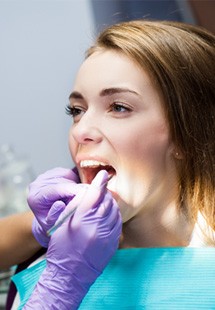 Patient in Parker getting a dental cleaning