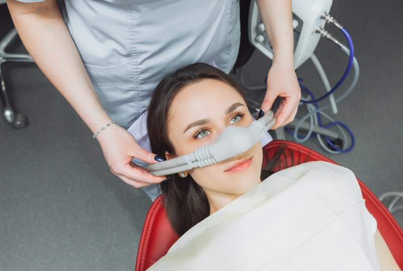 patient undergoing nitrous oxide